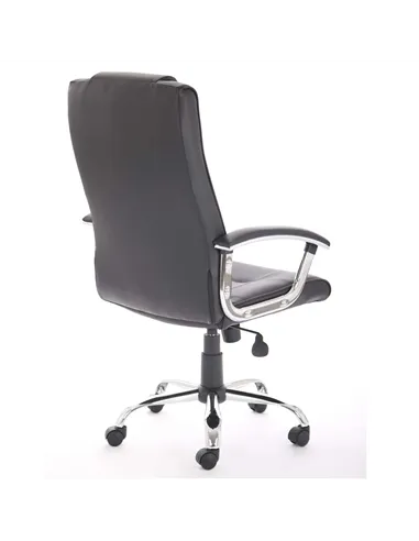 Dynamic Thrift Executive Office Chair Black Soft Bonded Leather With Padded Arms EX000163