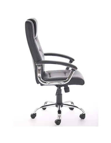 Dynamic Thrift Executive Office Chair Black Soft Bonded Leather With Padded Arms EX000163