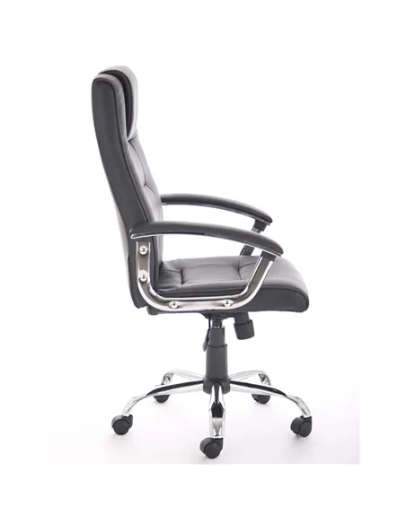 Dynamic Thrift Executive Office Chair Black Soft Bonded Leather With Padded Arms EX000163