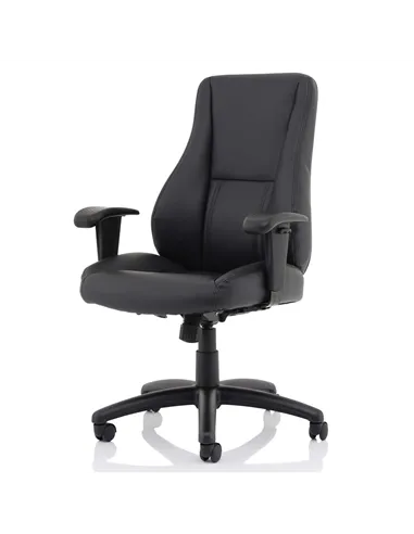 Dynamic Winsor Black Leather Office Chair No Headrest EX000212