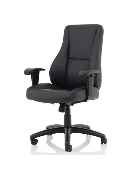 Dynamic Winsor Black Leather Office Chair No Headrest EX000212