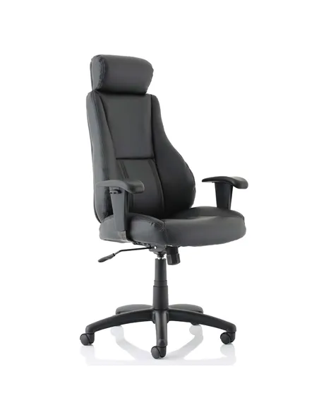Dynamic Winsor Black Leather Office Chair With Headrest EX000213