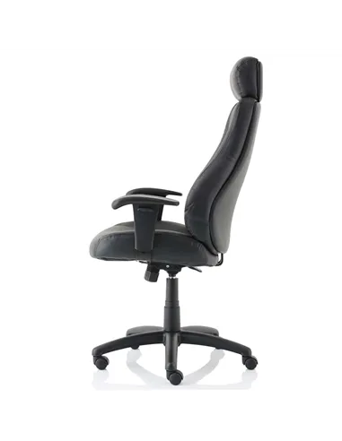 Dynamic Winsor Black Leather Office Chair With Headrest EX000213