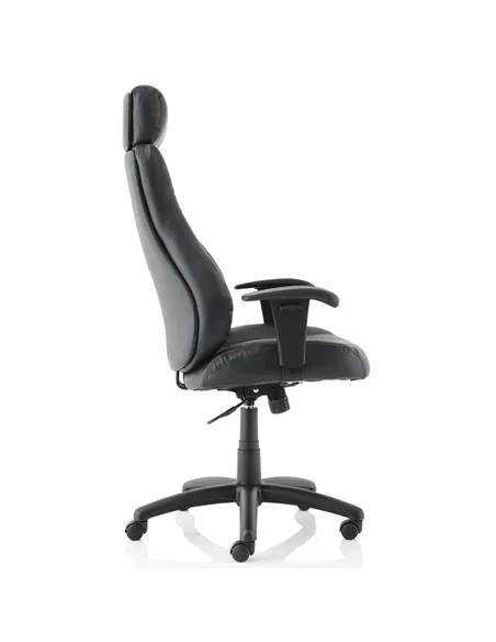Dynamic Winsor Black Leather Office Chair With Headrest EX000213
