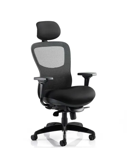 Dynamic Stealth Shadow Ergo Posture Heavy Duty Office Chair Black Airmesh Seat KC0158