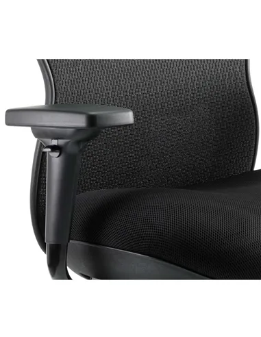 Dynamic Stealth Shadow Ergo Posture Heavy Duty Office Chair Black Airmesh Seat KC0158