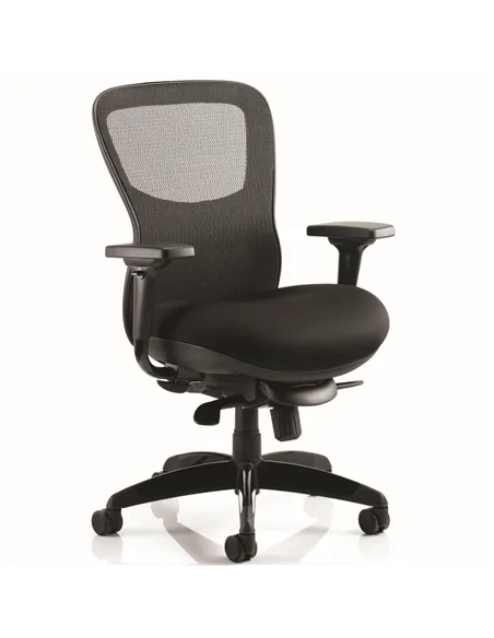 Dynamic Stealth Shadow Ergo Posture Heavy Duty Office Chair Black Airmesh Seat PO000019
