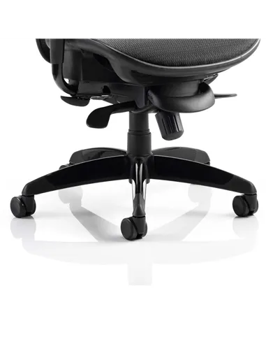 Dynamic Stealth Shadow Ergo Posture Heavy Duty Office Chair Black Mesh Seat And Back PO000021