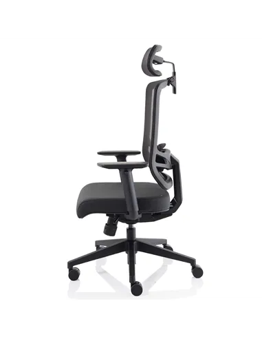 Dynamic Ergo Twist Office Chair Black Fabric Seat Mesh Back with Headrest KC0298