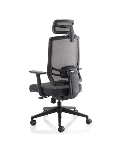 Dynamic Ergo Twist Office Chair Black Fabric Seat Mesh Back with Headrest KC0298