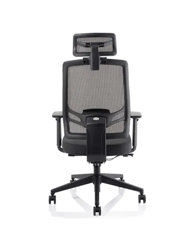 Dynamic Ergo Twist Office Chair Black Fabric Seat Mesh Back with Headrest KC0298