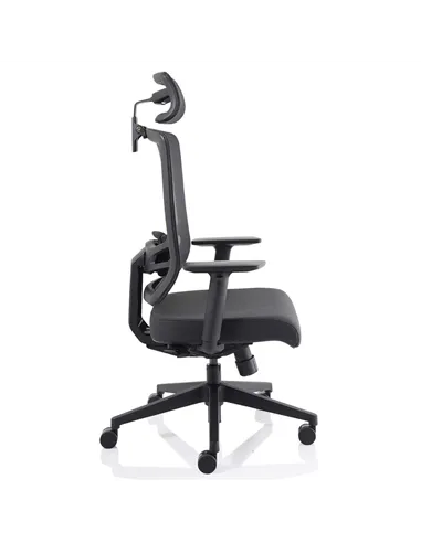 Dynamic Ergo Twist Office Chair Black Fabric Seat Mesh Back with Headrest KC0298