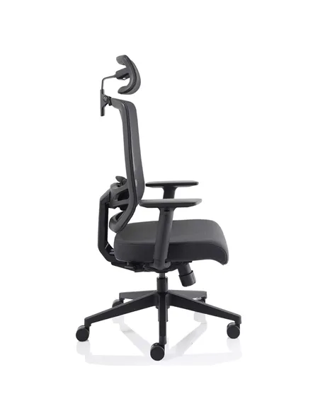 Dynamic Ergo Twist Office Chair Black Fabric Seat Mesh Back with Headrest KC0298