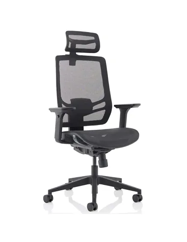 Dynamic Ergo Twist Office Chair Black Mesh Seat Mesh Back with Headrest KC0299
