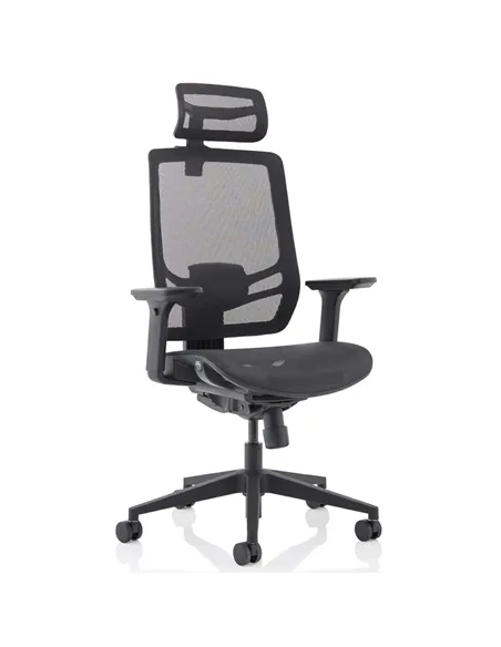 Dynamic Ergo Twist Office Chair Black Mesh Seat Mesh Back with Headrest KC0299