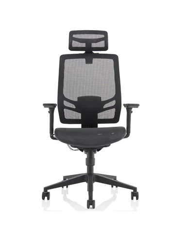Dynamic Ergo Twist Office Chair Black Mesh Seat Mesh Back with Headrest KC0299