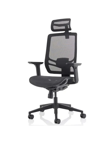 Dynamic Ergo Twist Office Chair Black Mesh Seat Mesh Back with Headrest KC0299