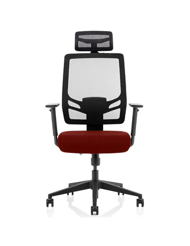 Dynamic Ergo Twist Office Chair Bespoke Fabric Seat Ginseng Chilli Mesh Back with Headrest KCUP1889