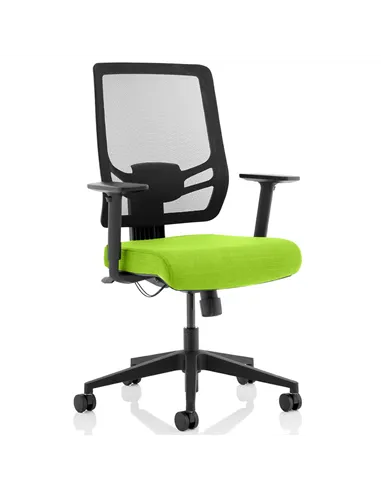 Dynamic Ergo Twist Office Chair Bespoke Fabric Seat Myrrh Green Mesh Back KCUP1893