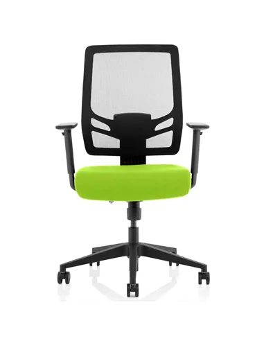Dynamic Ergo Twist Office Chair Bespoke Fabric Seat Myrrh Green Mesh Back KCUP1893