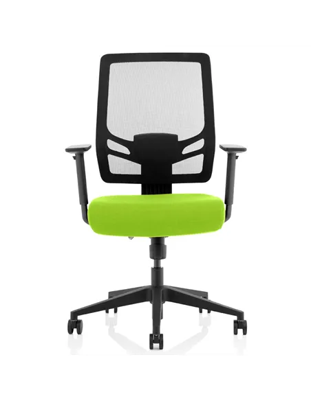 Dynamic Ergo Twist Office Chair Bespoke Fabric Seat Myrrh Green Mesh Back KCUP1893