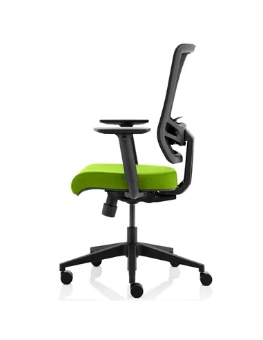 Dynamic Ergo Twist Office Chair Bespoke Fabric Seat Myrrh Green Mesh Back KCUP1893