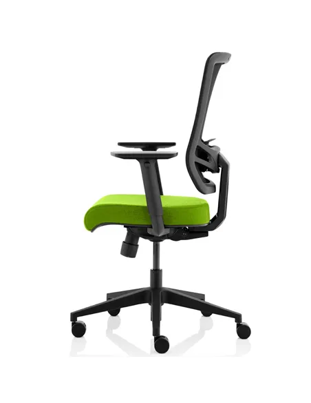 Dynamic Ergo Twist Office Chair Bespoke Fabric Seat Myrrh Green Mesh Back KCUP1893