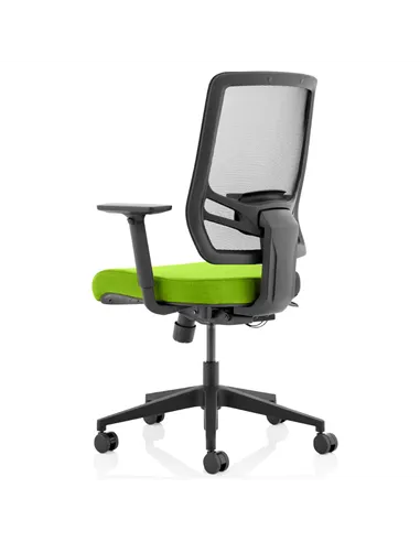 Dynamic Ergo Twist Office Chair Bespoke Fabric Seat Myrrh Green Mesh Back KCUP1893