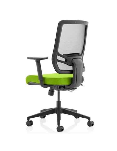 Dynamic Ergo Twist Office Chair Bespoke Fabric Seat Myrrh Green Mesh Back KCUP1893