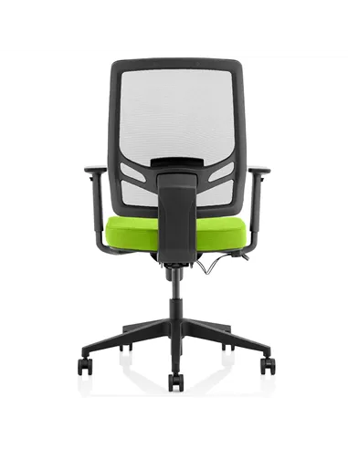 Dynamic Ergo Twist Office Chair Bespoke Fabric Seat Myrrh Green Mesh Back KCUP1893