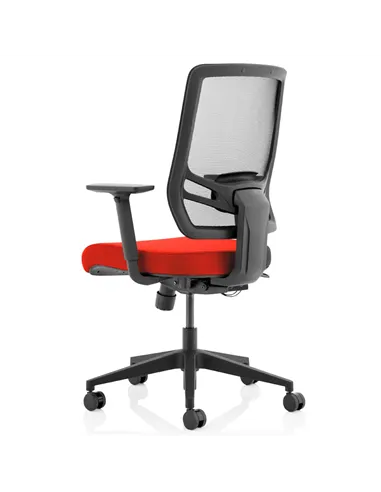 Dynamic Ergo Twist Office Chair Bespoke Fabric Seat Tabasco Orange Mesh Back KCUP1895