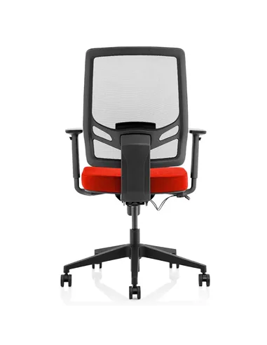 Dynamic Ergo Twist Office Chair Bespoke Fabric Seat Tabasco Orange Mesh Back KCUP1895