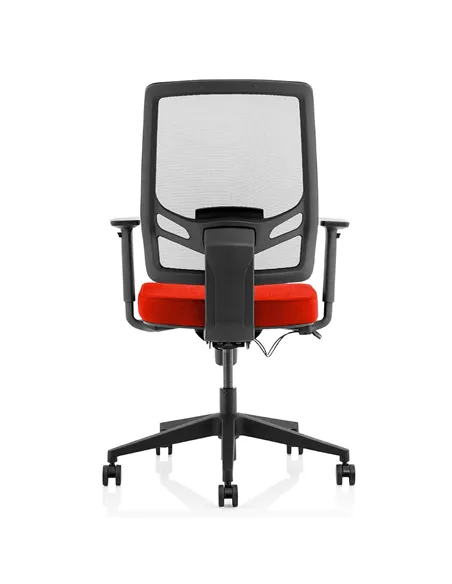 Dynamic Ergo Twist Office Chair Bespoke Fabric Seat Tabasco Orange Mesh Back KCUP1895