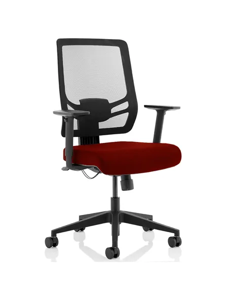 Dynamic Ergo Twist Office Chair Bespoke Fabric Seat Ginseng Chilli Mesh Back KCUP1897