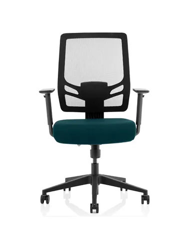 Dynamic Ergo Twist Office Chair Bespoke Fabric Seat Maringa Teal Mesh Back KCUP1898