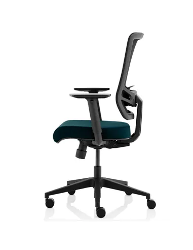 Dynamic Ergo Twist Office Chair Bespoke Fabric Seat Maringa Teal Mesh Back KCUP1898