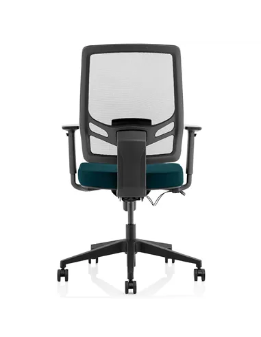 Dynamic Ergo Twist Office Chair Bespoke Fabric Seat Maringa Teal Mesh Back KCUP1898