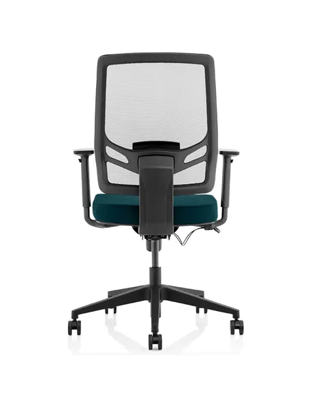 Dynamic Ergo Twist Office Chair Bespoke Fabric Seat Maringa Teal Mesh Back KCUP1898