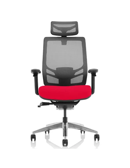 Dynamic Ergo Click Posture Office Chair Bespoke Fabric Seat Bergamot Cherry Black Mesh Back with Headrest KCUP1928