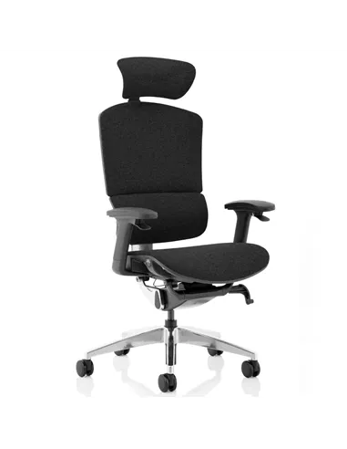 Dynamic Ergo Click Posture Office Chair Plus Black FabriMesh With Headrest PO000062