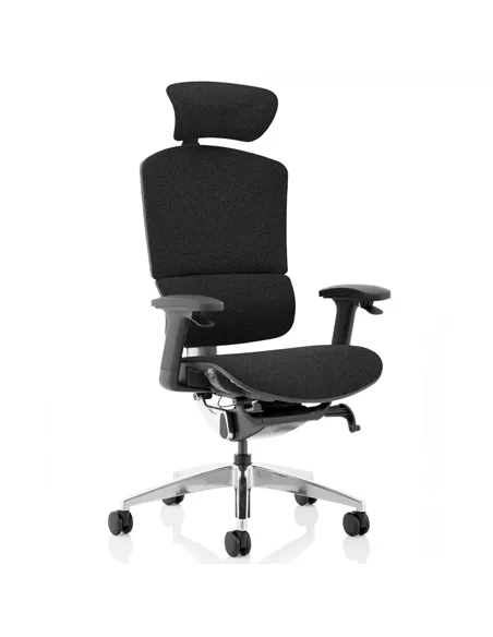 Dynamic Ergo Click Posture Office Chair Plus Black FabriMesh With Headrest PO000062