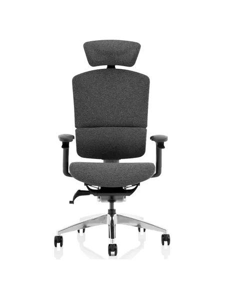 Dynamic Ergo Click Posture Office Chair Plus Grey Fabrimesh with Headrest PO000064
