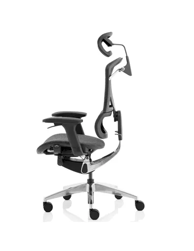 Dynamic Ergo Click Posture Office Chair Plus Grey Fabrimesh with Headrest PO000064