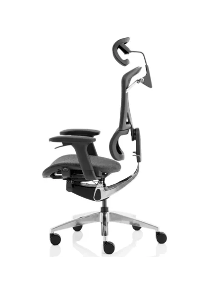 Dynamic Ergo Click Posture Office Chair Plus Grey Fabrimesh with Headrest PO000064
