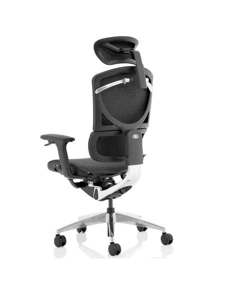 Dynamic Ergo Click Posture Office Chair Plus Grey Fabrimesh with Headrest PO000064