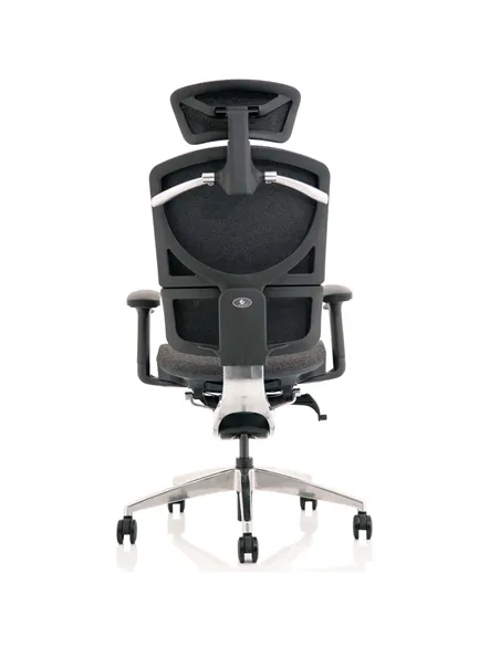 Dynamic Ergo Click Posture Office Chair Plus Grey Fabrimesh with Headrest PO000064