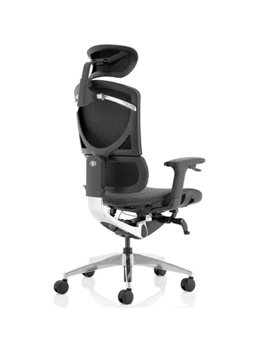 Dynamic Ergo Click Posture Office Chair Plus Grey Fabrimesh with Headrest PO000064