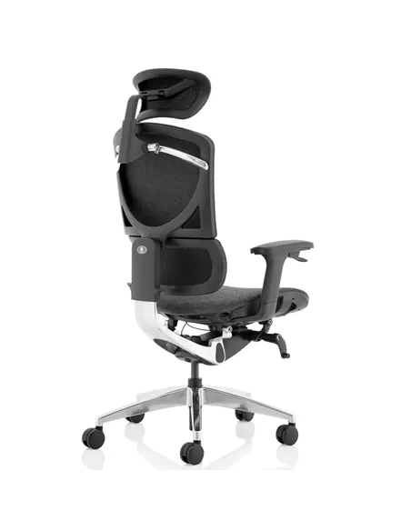 Dynamic Ergo Click Posture Office Chair Plus Grey Fabrimesh with Headrest PO000064