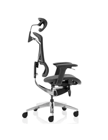 Dynamic Ergo Click Posture Office Chair Plus Grey Fabrimesh with Headrest PO000064