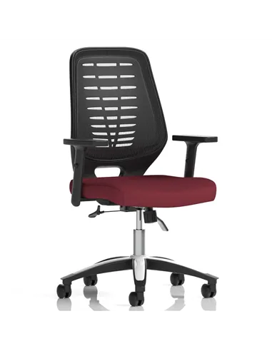 Dynamic Relay Task Operator Chair Bespoke Colour Black Back Ginseng Chilli With Height Adjustable Arms KCUP2070